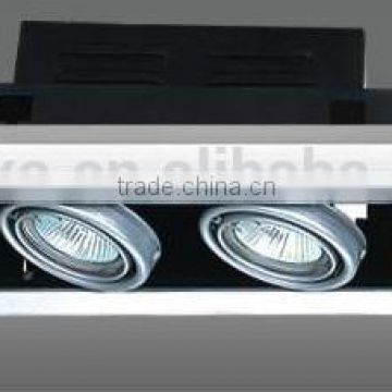 Non Glare rectangular recessed lights with bevel front panel double halogen lamps 70w 100w