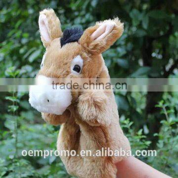 High Quality Animal Donkey Plush Toy Plush Hand Puppet