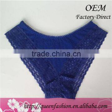 High cut sexy panties for sissy v shape underwear with lace