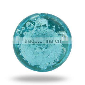 Glass Light Blue Bubble Knob