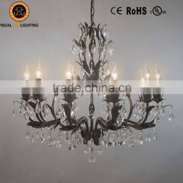 vintage Chandelier Lamp IC4061-10RU Chandelier Light Crystal Lighting Zhongshan Lighting