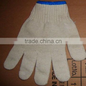 Construction NaturaI White Factory Knit Work Glove Anti-Slip Plastic Dot Safety Labor Good Standard Dot Men's Work Labor