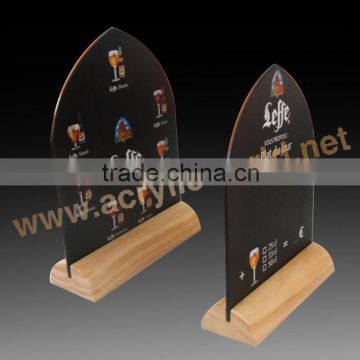 table wood display stand wholesale /dl menu holders /wood restaurant sign /menu wood