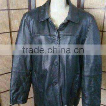 Great Black Woman's Leather Coat