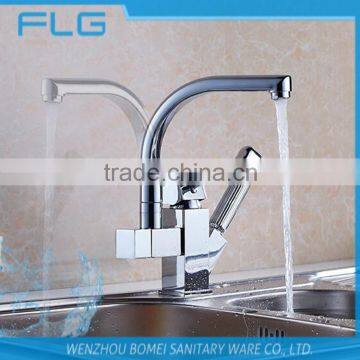 Lead Free Pull Out Spray Kitchen Sink Faucet FLG8019 High Quality Chrome Finished Kitchen Sink Faucet photo-2