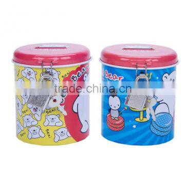 customized money box with round shape