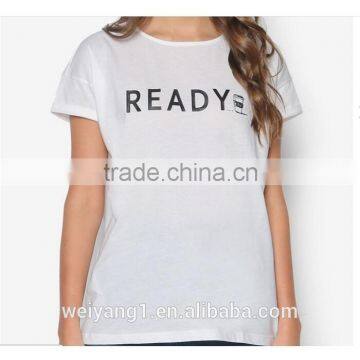Chinese Factory Direct Wholesale Message Cotton-Blend Woman T-Shirt