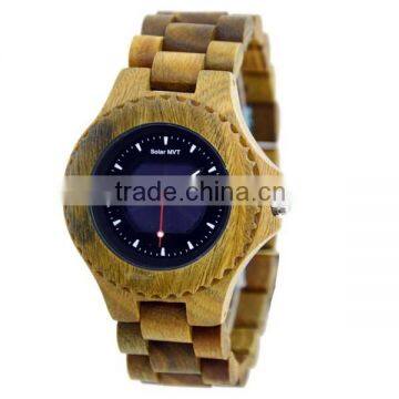 Hot sell Fashion wooden solar wrist watch