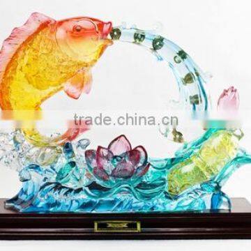 2016 Hot sale crystal Fengshui product lucky fish from China