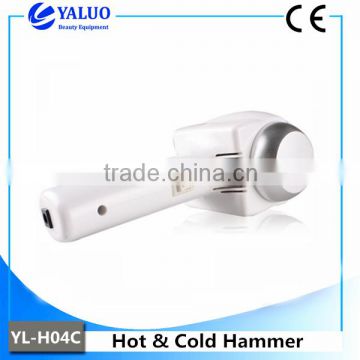 Hot and cold hammer for skin tightening