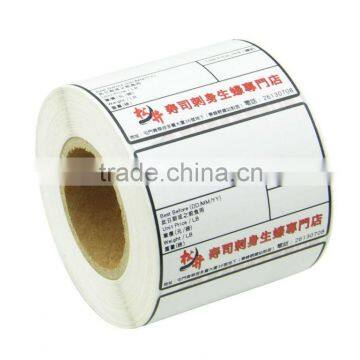 Rolling thermal label printer for food