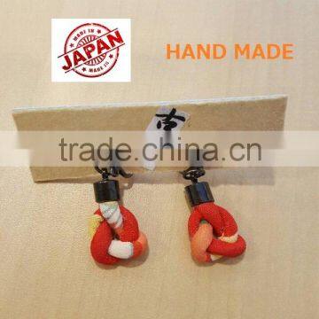 Japanese Handmade Fashion Earrings From Kimono Fabric photo-6
