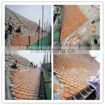 fish-scaled ceramic Chinese villa roof materials