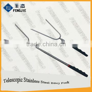 Black Rubber Extendable Hand BBQ Fork For Sale