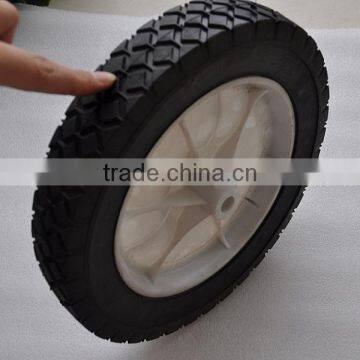 10 inch plastic solid rubber cart wheels