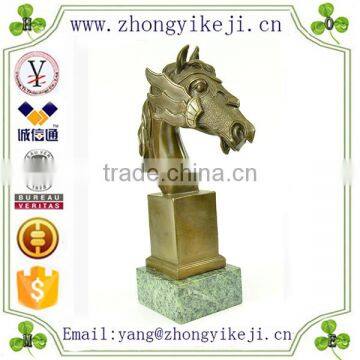 2015 chinese factory custom made handmade carved hot new products resin horse bust