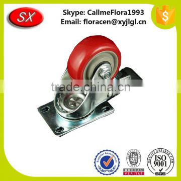 Medium sized industrial PVC brake casters