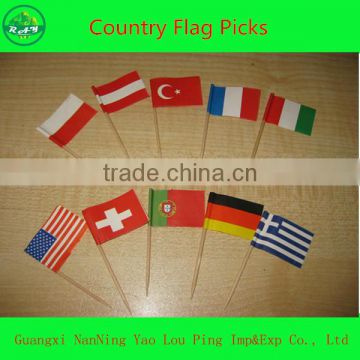 Tableware Decoration Wooden Toothpick Flag