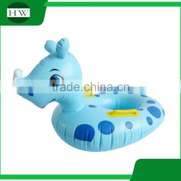 custom inflatable animal shaped baby swimming boat/ring