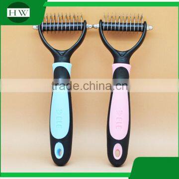 Pet Accessories Plastic Long Handle Hanging Cat Dog Pet Bath Massage Hair Removal Grooming Slicker Brush Comb photo-3