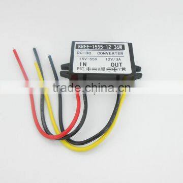 24V36V48V turn 12V3A power converter module DC-DC buck regulator 12V 15V to 55V switch module