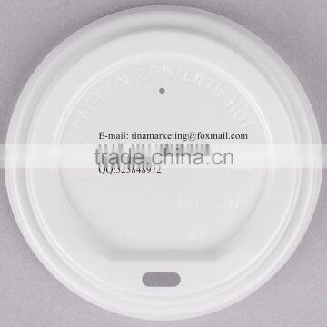 EcoChoice 10-20 Oz. White Compostable and Biodegradable Paper Hot Cup Lid photo-4