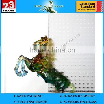 3.5mm 4.5mm high quality Clear Figured Glass with CE and ISO9001