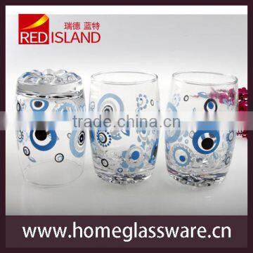 Glass Tumbler with printing & water cup & & Whiskey cup & Tableware, Printed Glass cup