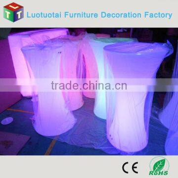 RGBW Color Change Remote Control Illuminated High Top Round Led Cocoktail Table photo-4