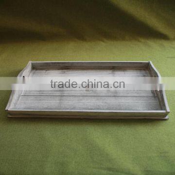 Rustic Customized Vintage Balsa Wooden Food Storage Tray With Laser Engraving Logo photo-2