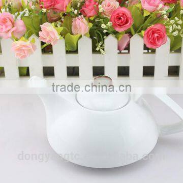 Bulk Supply Wholesale Cheap Custom Logo Euro Style White Porcelain Tea Pot, Cheap Ceramic Teapot