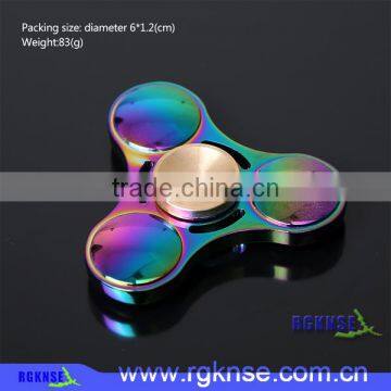 RGKNSE EDC Hand Held Spinner Anti Pleasure Fidget Toy Metal Coloful Spinner