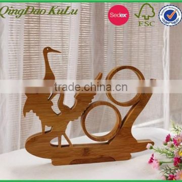 eco friendly decorative animal wooden wine holder,wooden bottle holder