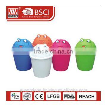 HaiXing Popular plastic frog pattern waste bin