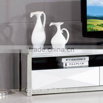 European Luxury Stoving Varnish Stainless Steel TV Stand/cabinet for Living FurnitureE018 photo-3