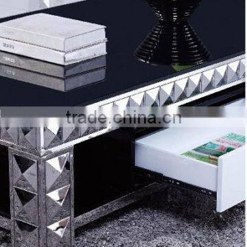 2015 Hot Selling Italian Design Stainless Steel Glass Top Coffee Table B6688 photo-2