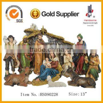 18 Inch Lively Resin Gift Christmas Decoration Nativity Set photo-3