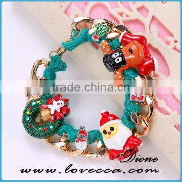 2016 Latest Design Merry Christmas Gift Jewelry Fashion Link Bracelets With Santa Claus and Reindeer photo-6