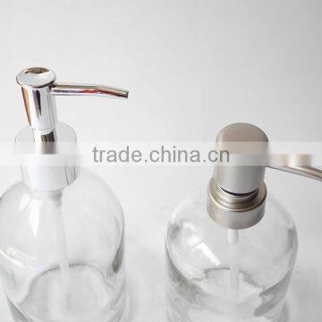 Cheap Smooth Practical Glass Liquid Foam Soap Preserve Bottle With Metal Cap photo-2