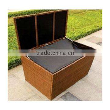 factory sale custom make HDPE rattan wicker cushion storage box