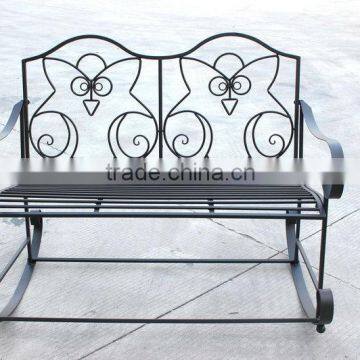 Outdoor garden metal swing bench