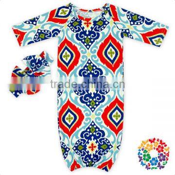 Long Sleeves Infant Toddle Baby Beige Sleeper Gowns photo-3