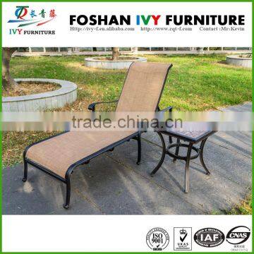 Outdoor furniture aluminium sun lounger