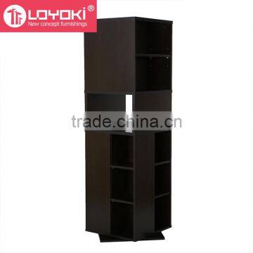 2016 New Deign Wooden Revolving Book Rack Display Mdf Wood Revolving Bookcase photo-2