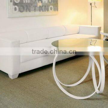 CN8001 Gold Stainless Steel Legs Tempered Glass Coffee Table photo-2