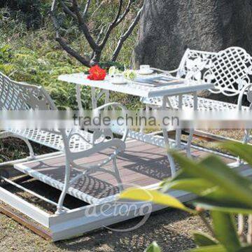 China outdoor furniture supplier metal swing chair swing for garden outdoor patio furniture 4 seats swing chair