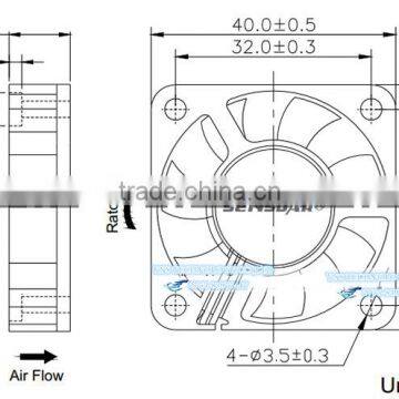 4010mm 40*40*10mm 5V 12V 24V CPU Cooling Fan 2 or 3 30cm Wires 2.54 Connector With Low Noise photo-2