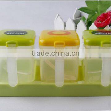 OEM Home Kitchen Food-Grade Plastic Seasoning 3 Samll Box Spice Storage Container Jar Supplier In ShenZhen photo-2