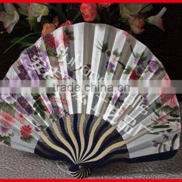 Japanese Satin Silk Fabirc Fan photo-2