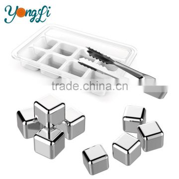 Stainless Ice Cubes Set of 8 Whiskey Chilling Stones